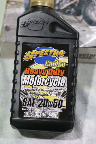 Spectro Heavy Duty Golden Semi-Synthetic 20/50 Engine Oil, 1 US Qt