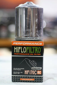 Hiflofiltro Racing Oil Filters For V-Twin: Evolution, XL: Chrome or Black