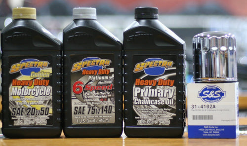 (Semi Synthetic) 20/50 Service Kit: '94-'04 Big Dog; '89-'99 Harley FLST/ FXST/ FXD; American Ironhorse: