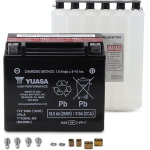 Batteries; Premium YUASA sealed AGM; Big Dog, American IH, H-D:
