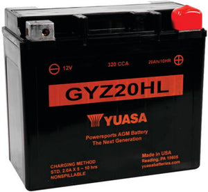 Batteries; Premium YUASA sealed AGM; Big Dog, American IH, H-D: