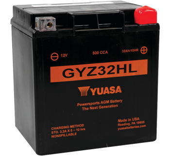 High Performance Premium YUASA; GYZ32HL 500cca sealed AGM Battery: '97-'21 FLH, FLT: