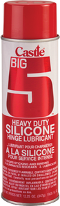 CASTLE® BIG 5™ 99.1% pure silicone; universal spray lubricant: