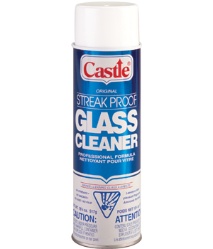 CASTLE® STREAK PROOF™ Aerosol Glass Cleaner, 18.25 oz:
